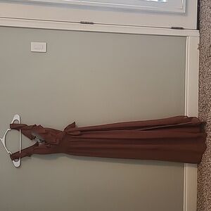 Valerie Chiffon Faux Wrap Dress Size 6 Color Cinnamon Rose